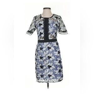 NWT $240 Romeo & Juliet Couture Black and White Floral Midi Dress